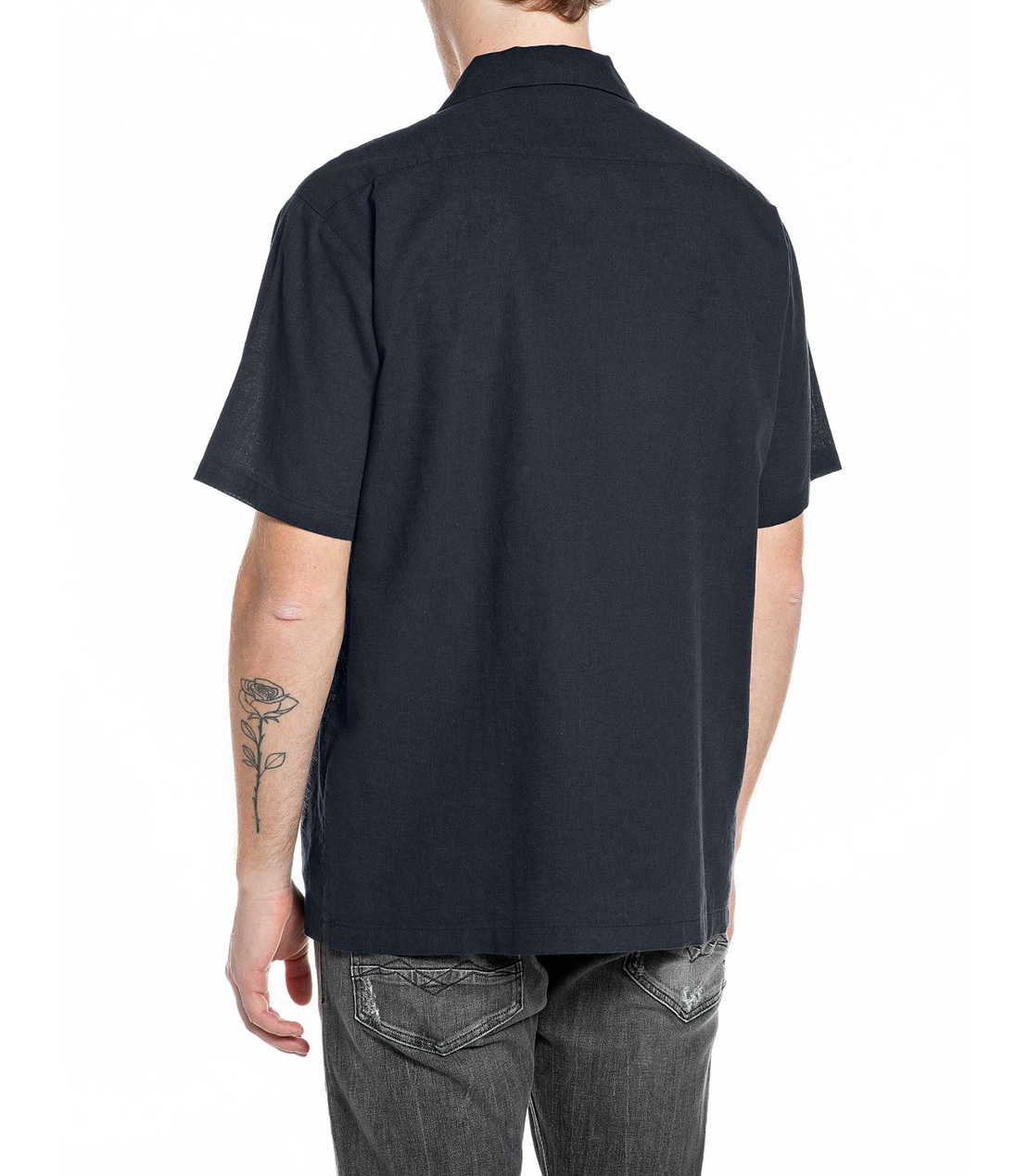 リネンコットンリラックスフィットシャツ 詳細画像 ダークネイビー 2